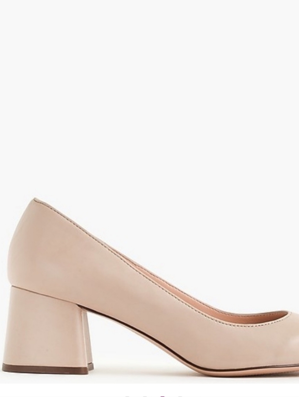 J. Crew Nude Blush Leather Block Heel Pumps - Picture 14 of 15